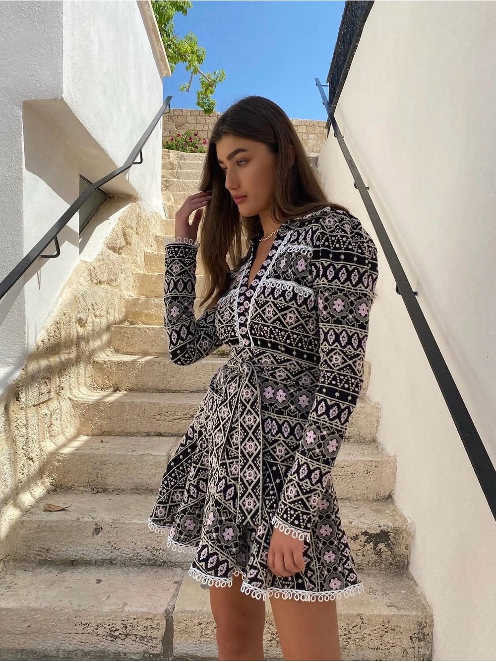 Liron Itzhakov Simona Long Sleeve Mini Dress - Picture 2 of 6